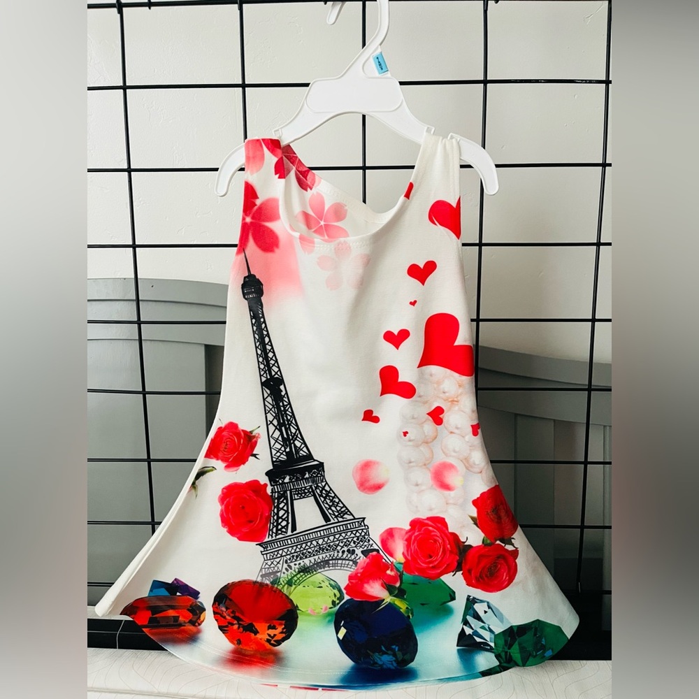 Red and White Eiffel Tower Dress